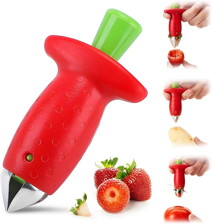 🎁Last Day Sale - 70% OFF🎉🍓Fruit Strawberry Corer Stem Remover🍅