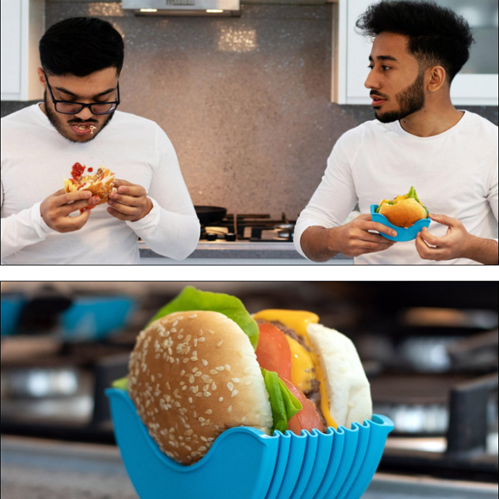 (Christmas Big Sale!- 50% OFF)This Genius Hamburger Holder Prevents Juices and Sauces From Making a Mess