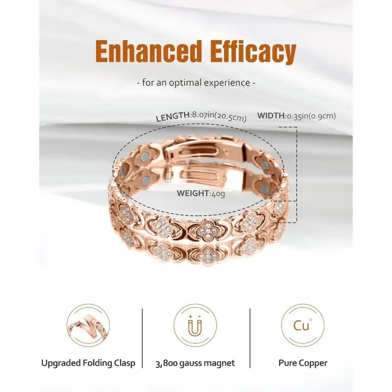 🌟 Fresh Week Fresh Deals 60% OFF-🍀Clover Copper Magnet Bracelet【Buy 2 Free Shipping】