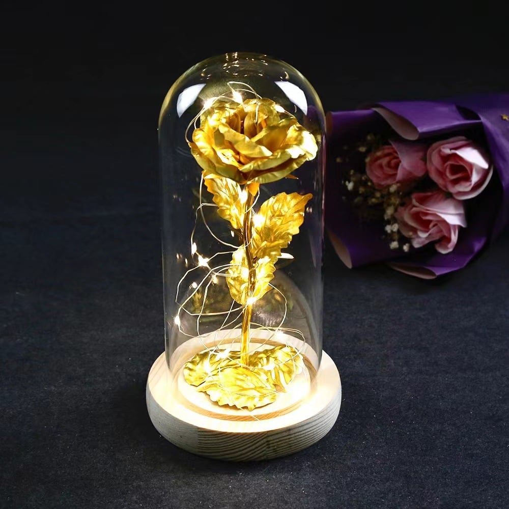 Mother's Day Limited Time Sale 70% OFF💓Glass-Covered Gold Leaf Eternal Roses🔥Buy 2 Get Free Shipping