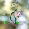 Handmade Hummingbird Stained Glass Window Hangings