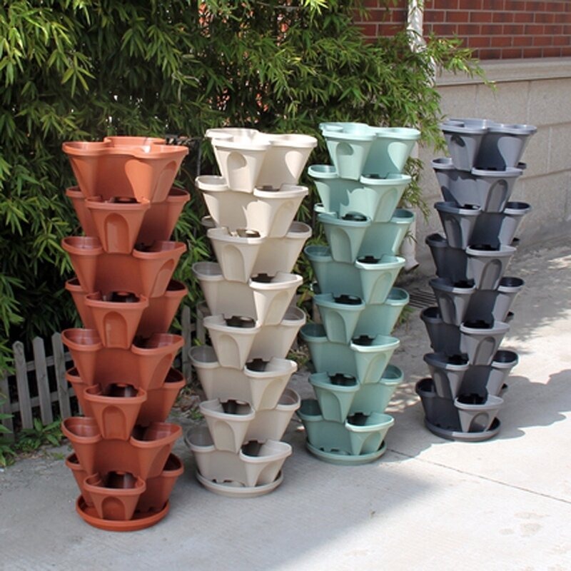 (Last Day Promotion - 50% OFF) Stand Stacking Planting Pots, Buy 4 Get Extra 20% OFF NOW!