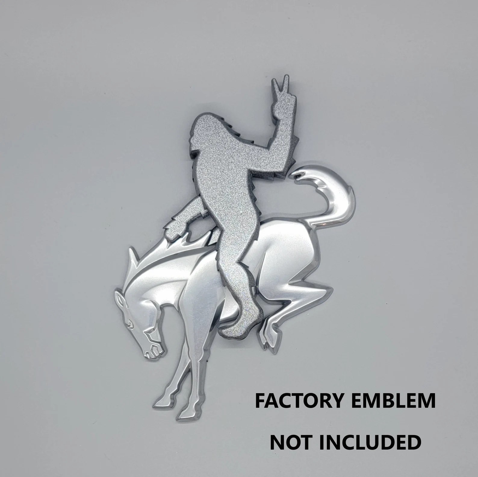 Sasquatch Peace Sign Emblem Addon