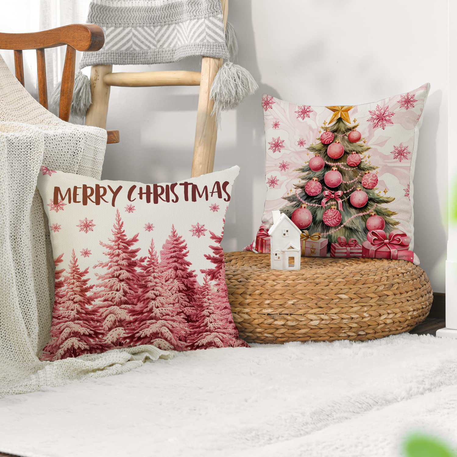 🎄🎅Christmas Presale - 49% OFF-✨Merry ChristmasDecorative Throw Pillowcases