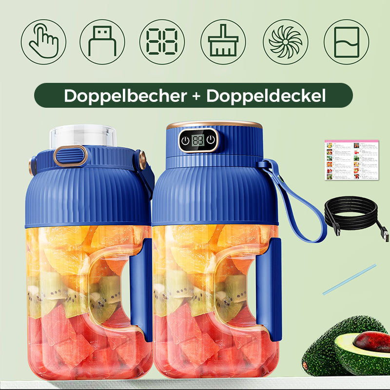 💥Letzter Tag 49% Rabatt❄️Tragbare Saftpresse‑Tasse mit Display