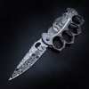 New Skull Printed Knuckle Folding Knife