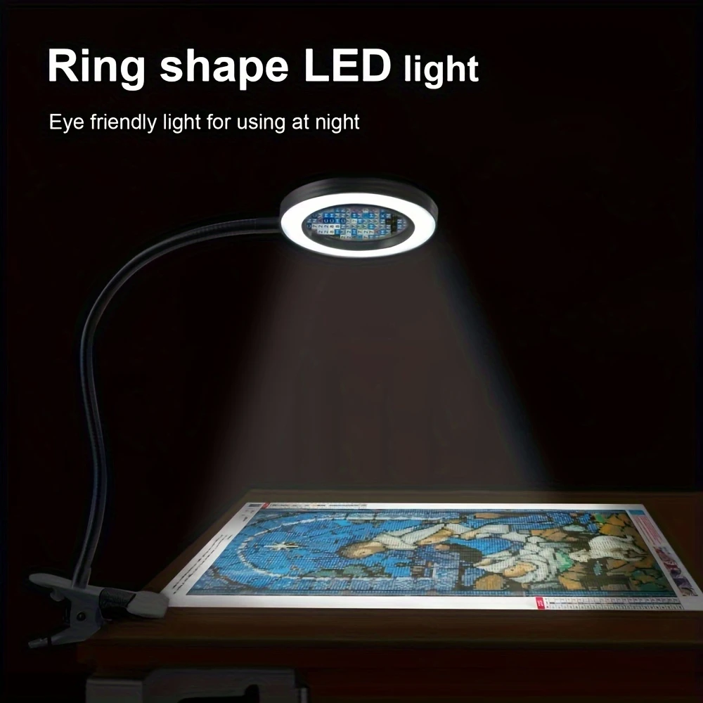 💥LAST DAY SALE 50% OFF💥Magnifying Glass Clip-On Desk Lamp⚡Buy 2 Free Shipping