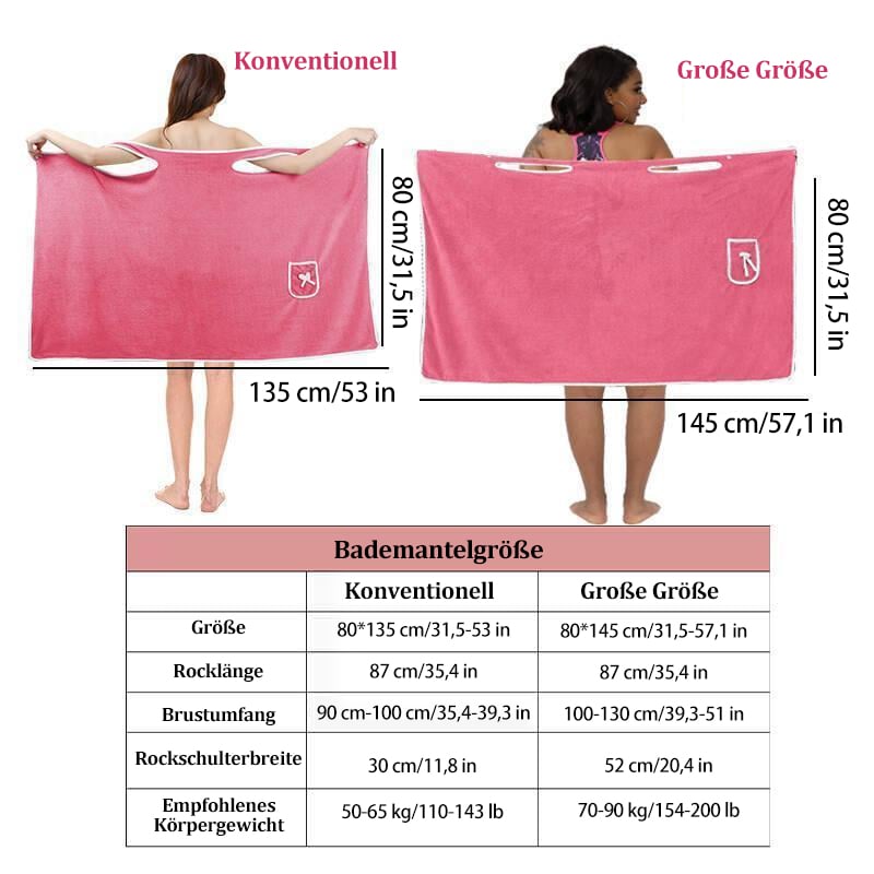 🔥Letzter Tag 49% Rabatt 🎁 Tragbarer Duschrock für Damen in Übergröße
