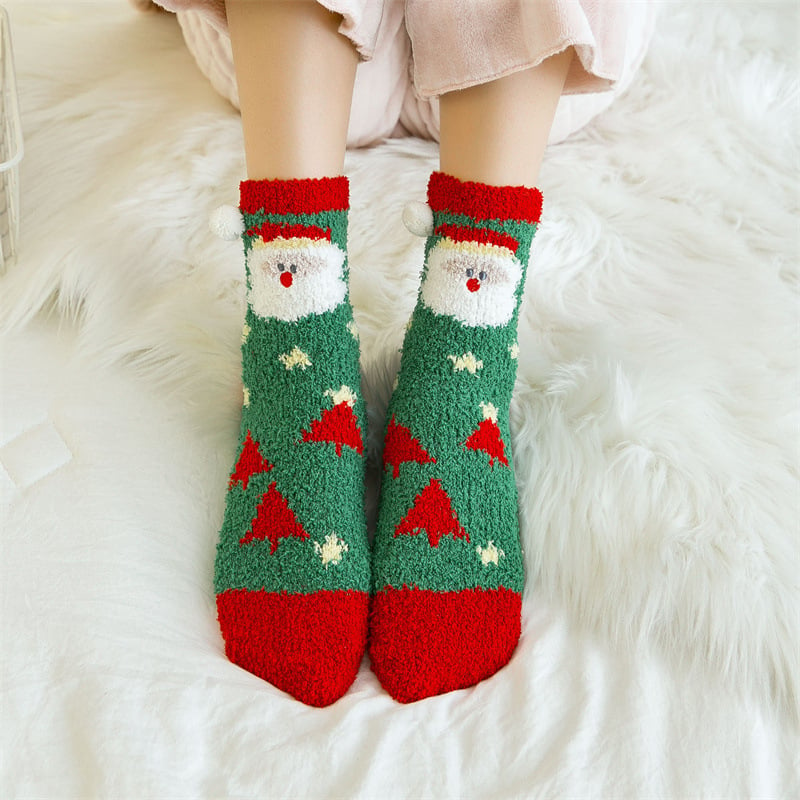 (🌲Early Christmas Sale- SAVE 49% OFF) Coral Fleece Soft Warm Socks-Buy 6 Get Extra 20% OFF