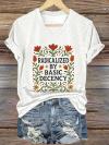 Women's casual floral Rejection of the King since T-shirt