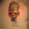 Human skull lamp