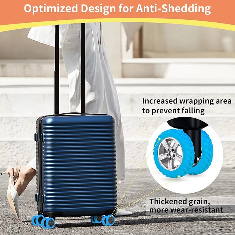 🔥Last Day Promotion 70% OFF🔥Luggage Suitcase Wheels Protection Covers⚡️BUY 4 GET 4 FREE