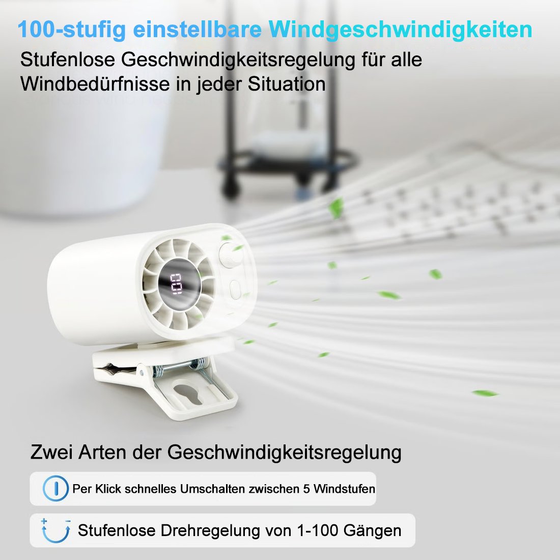 🎉Letzter Tag 49% Rabatt🔥Leistungsstarker, über USB wiederaufladbarer Lüfter