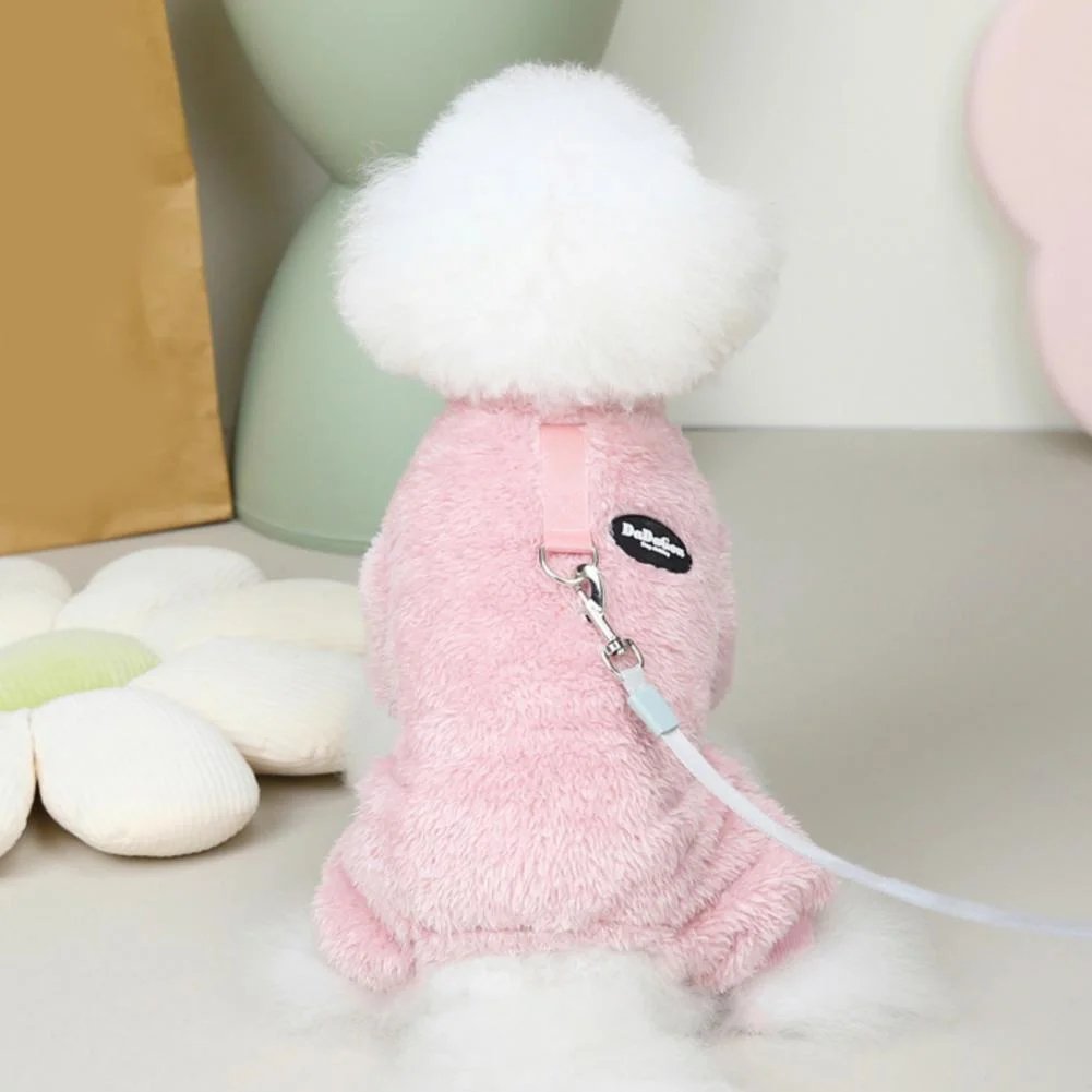 (🎁2024 New Year Hot Sale🎁)Fleece Pet Elastic Jumpsuit with Pull Ring🔥