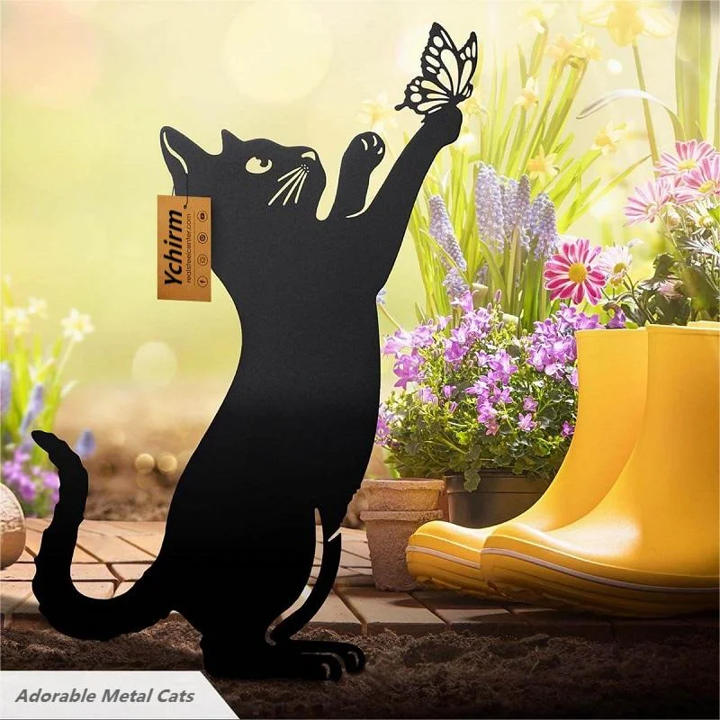 Adorable Metal Cats Decor -Garden Art -Buy 1 Set(3 Pack) Free Shipping