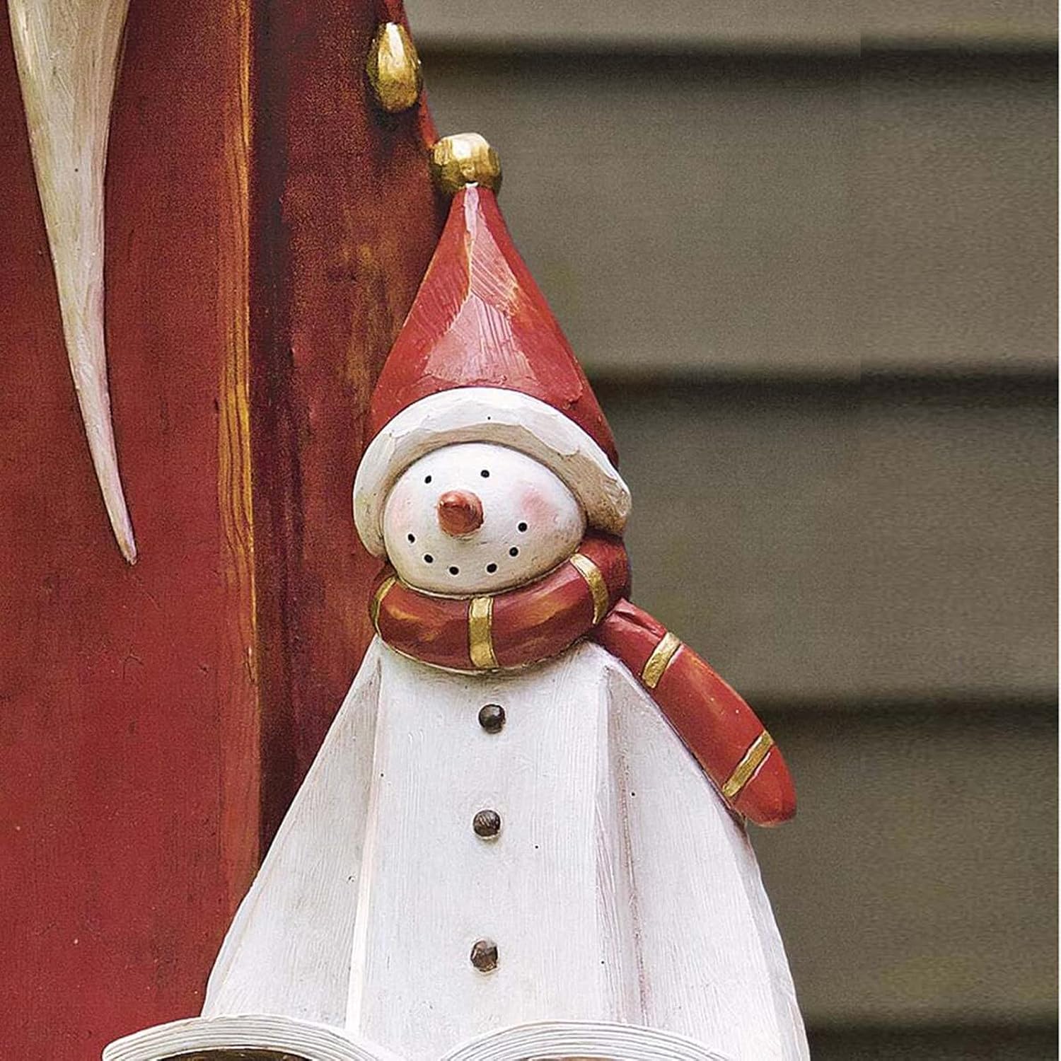 🔥🔥Flash Sale - 60% OFF🎄Escultura de Papá Noel y muñeco de nieve con linterna solar