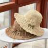 🔥Last Day Promotion 48% OFF-🎁-Elegant Crochet Straw Hat with Ruffle Detail