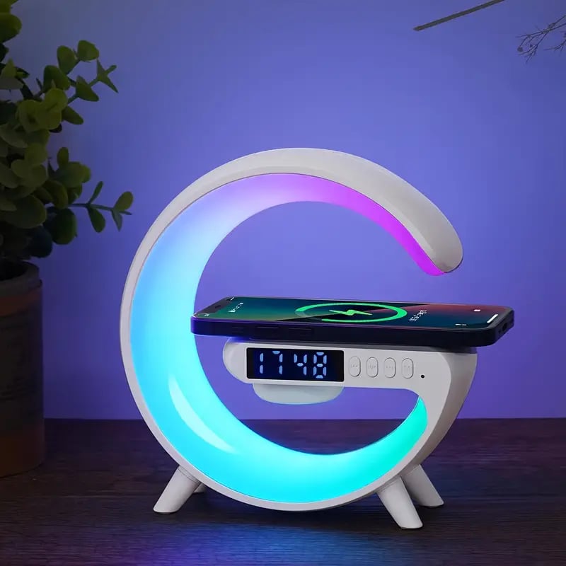 🎄Christmas Sales 49% OFF🔥Multifunctional Bluetooth Speaker-Colorful Atmosphere Light Wireless Charging and Clock All-in-one Machine