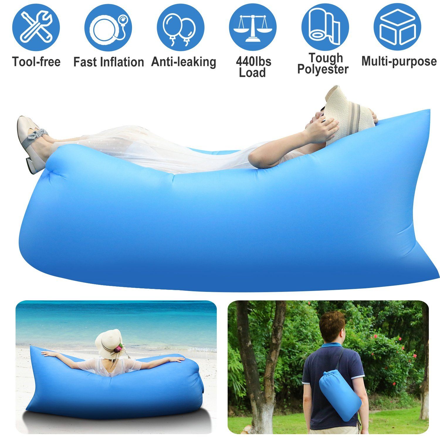 🔥Mother's Day Pre-Sale 48% OFF🔥-Premium Inflatable Lounger Air Lounger Sofa