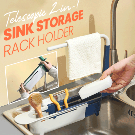 (🔥Early Christmas Hot Sale-48% OFF)Telescopic Sink Storage Rack Holder(Buy 2 Get 1 Free)