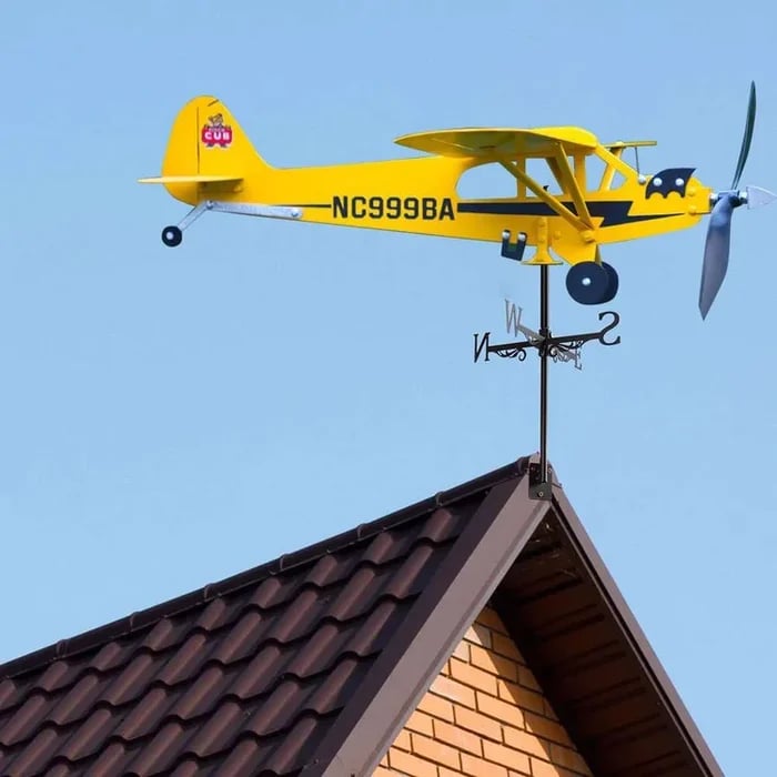 🎉LAST DAY -70%OFF - 🔥Piper J3 Cub Airplane Weathervane🎁New Year's gift for flight lovers