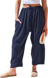 🎁 Letzter Tag Aktion 50% RABATT– Damen Leinenhose mit weitem Bein und Taschen