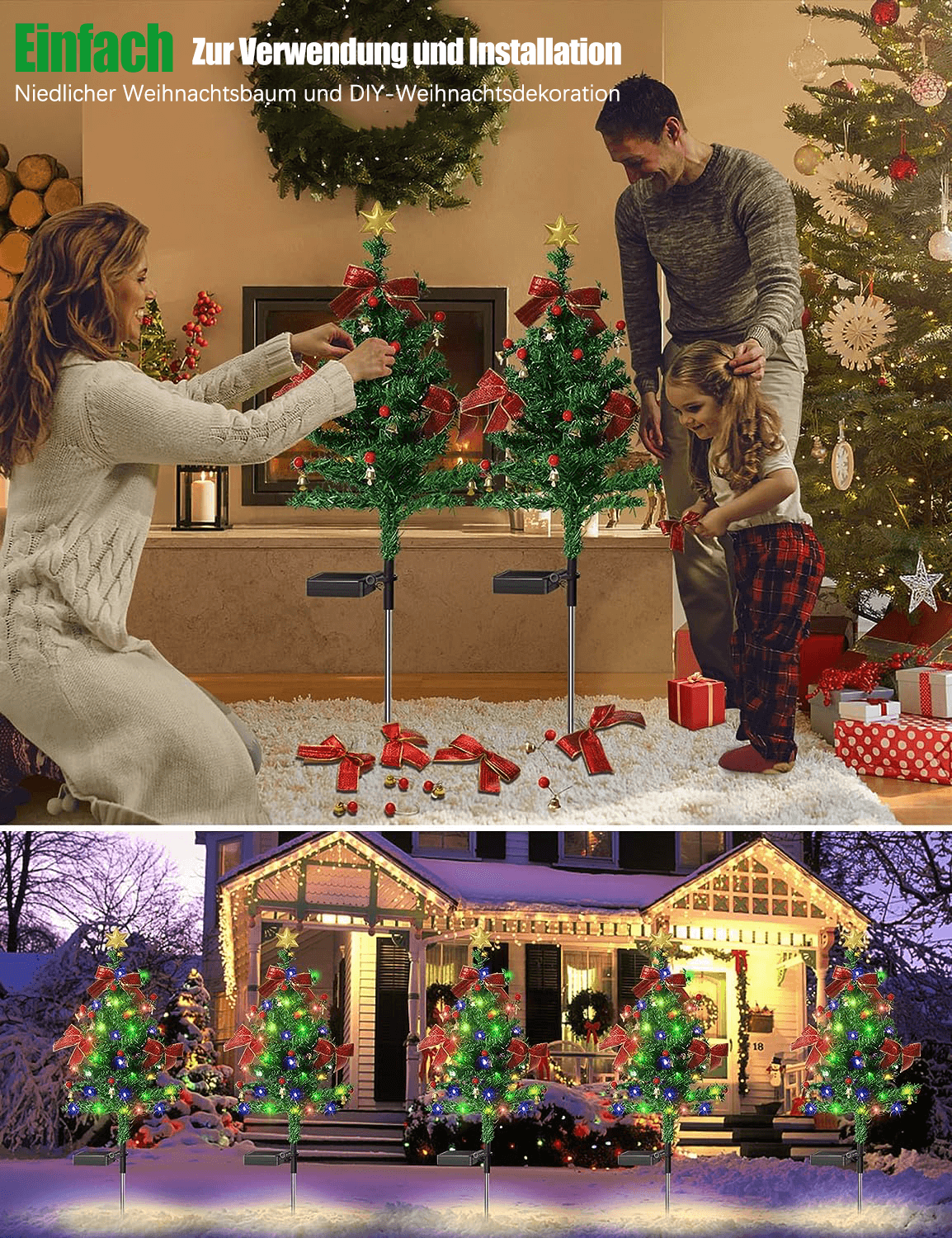 🔥LETZTER TAG 50 % RABATT🎄Solar Weihnachtsbaumlichter Außenbeleuchtung wasserdicht