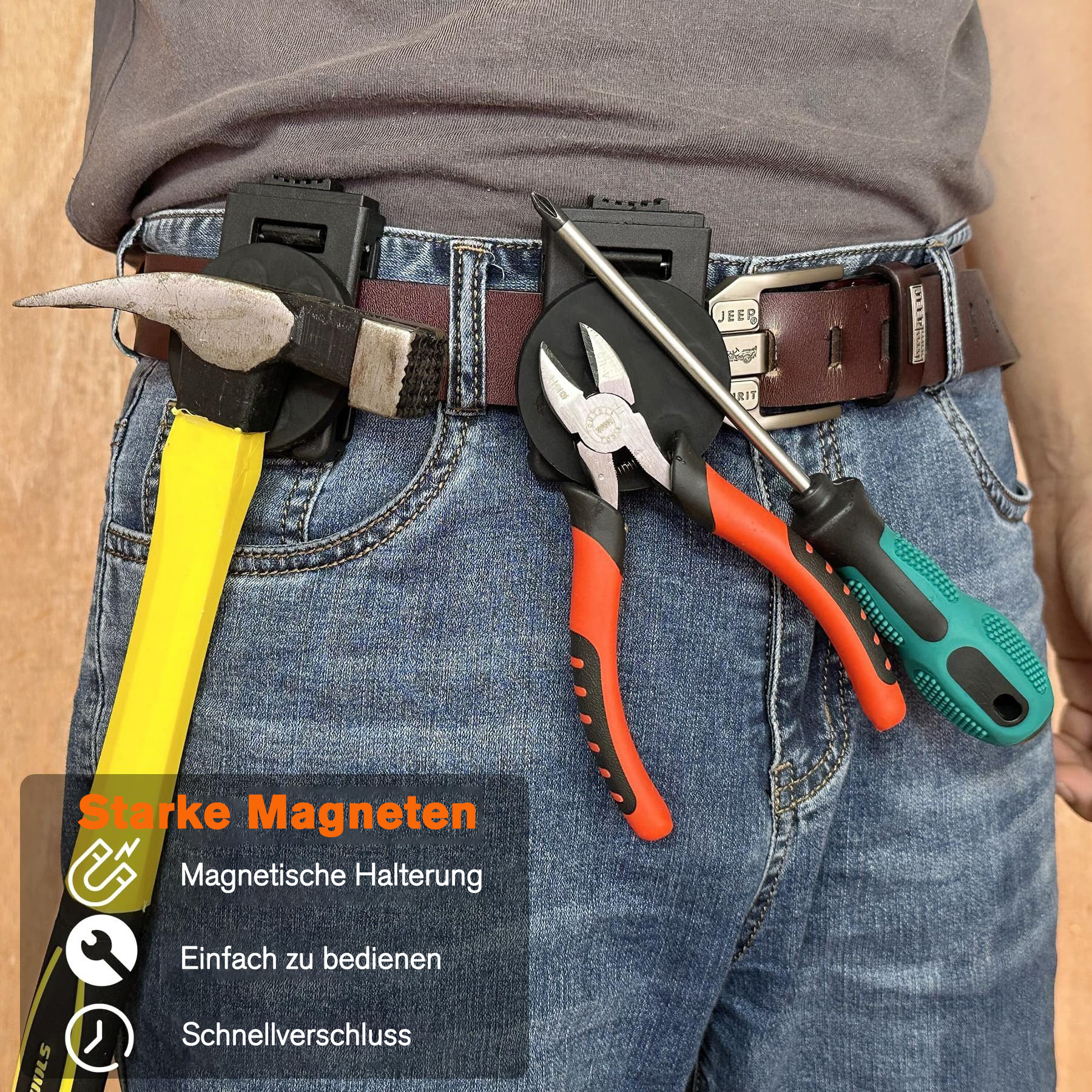 🛠️Magnetischer Werkzeughalter | Gürtelholster mit starkem Magnetclip