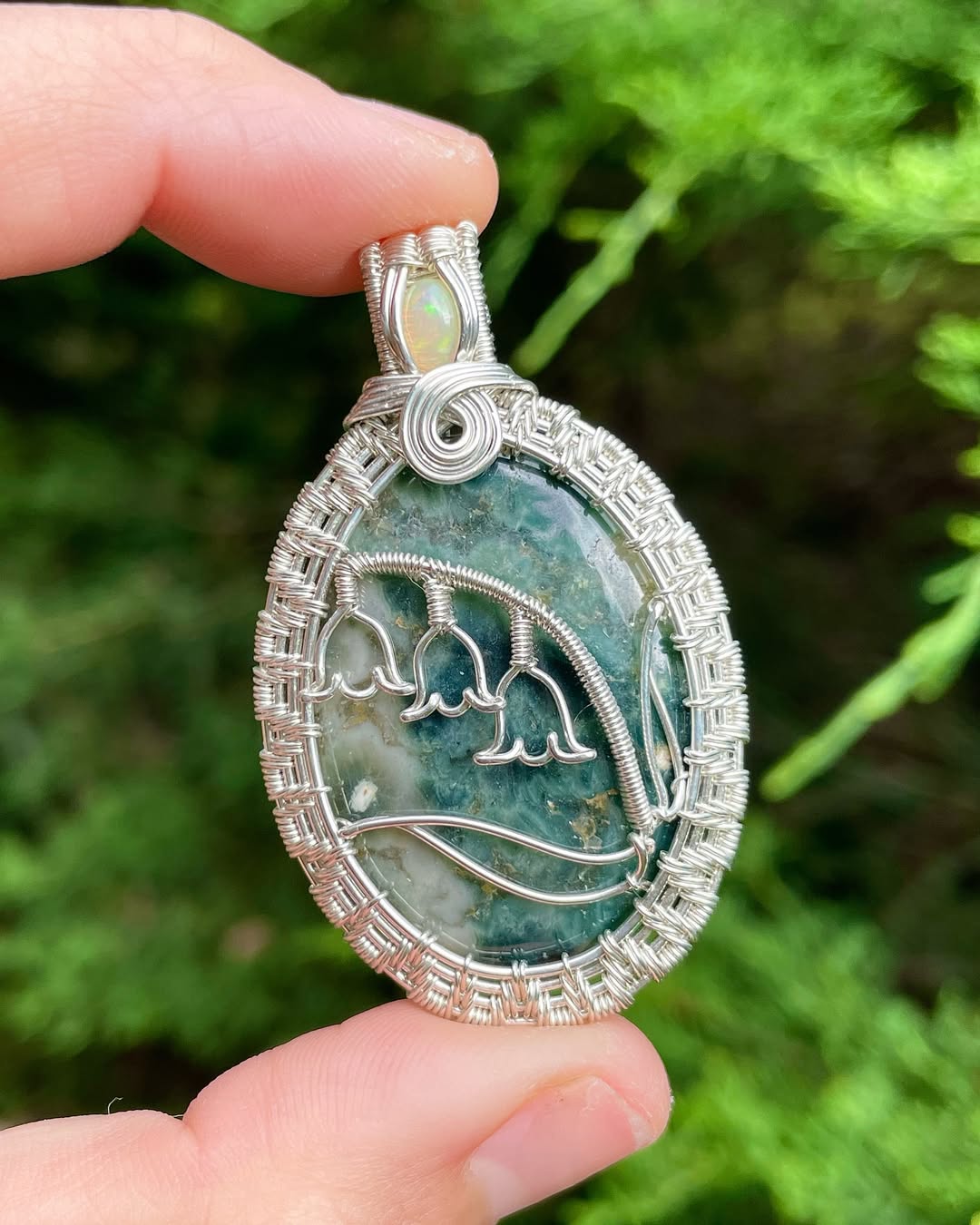 🌸 Handcrafted Lily of the Valley Pendant