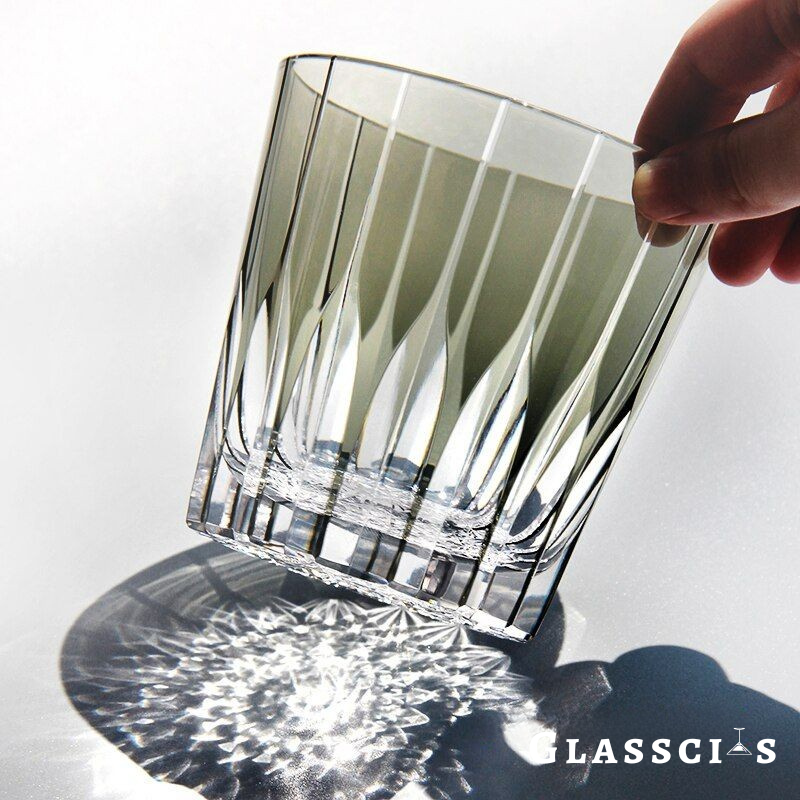 Light Gray Star Edo Kiriko Whiskey Glass
