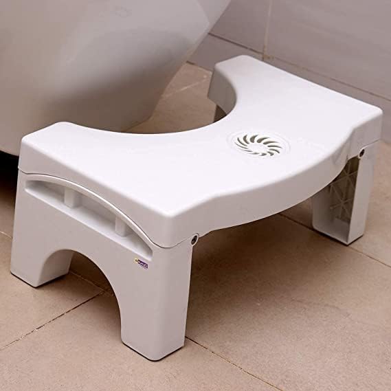 🩺👨🏻‍⚕️🚽Foldable Toilet Stool for family – Portable Squatting Poop Stool with Air Freshener Holder, Space-Saving Bathroom Step for Better Digestion & Odor Control with Doctor's Approved 🩺👨🏻‍⚕️🚽