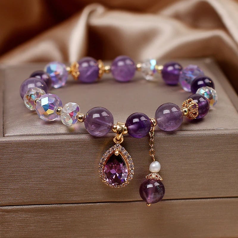 (🔥HOT SALE NOW 49% OFF) - Natural Amethyst Water Drop Bracelet