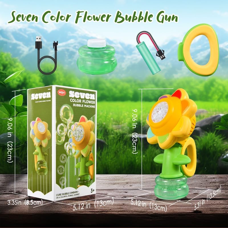 Sunflower Bubble Machine for Kids