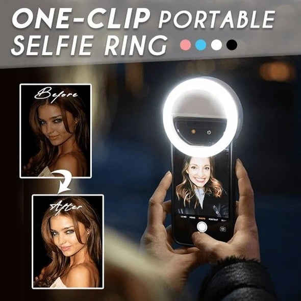 Summer Hot Sale 50% OFF - One-Clip Portable Selfie Ring(Buy 3 Free Get 1 Free&Free Shipping）