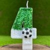 Creative football digital birthday candle
