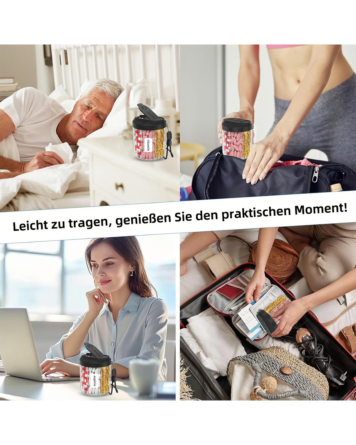 🔥Heißer Verkauf - 49% Rabatt💊Tragbarer Pillenspender Flasche