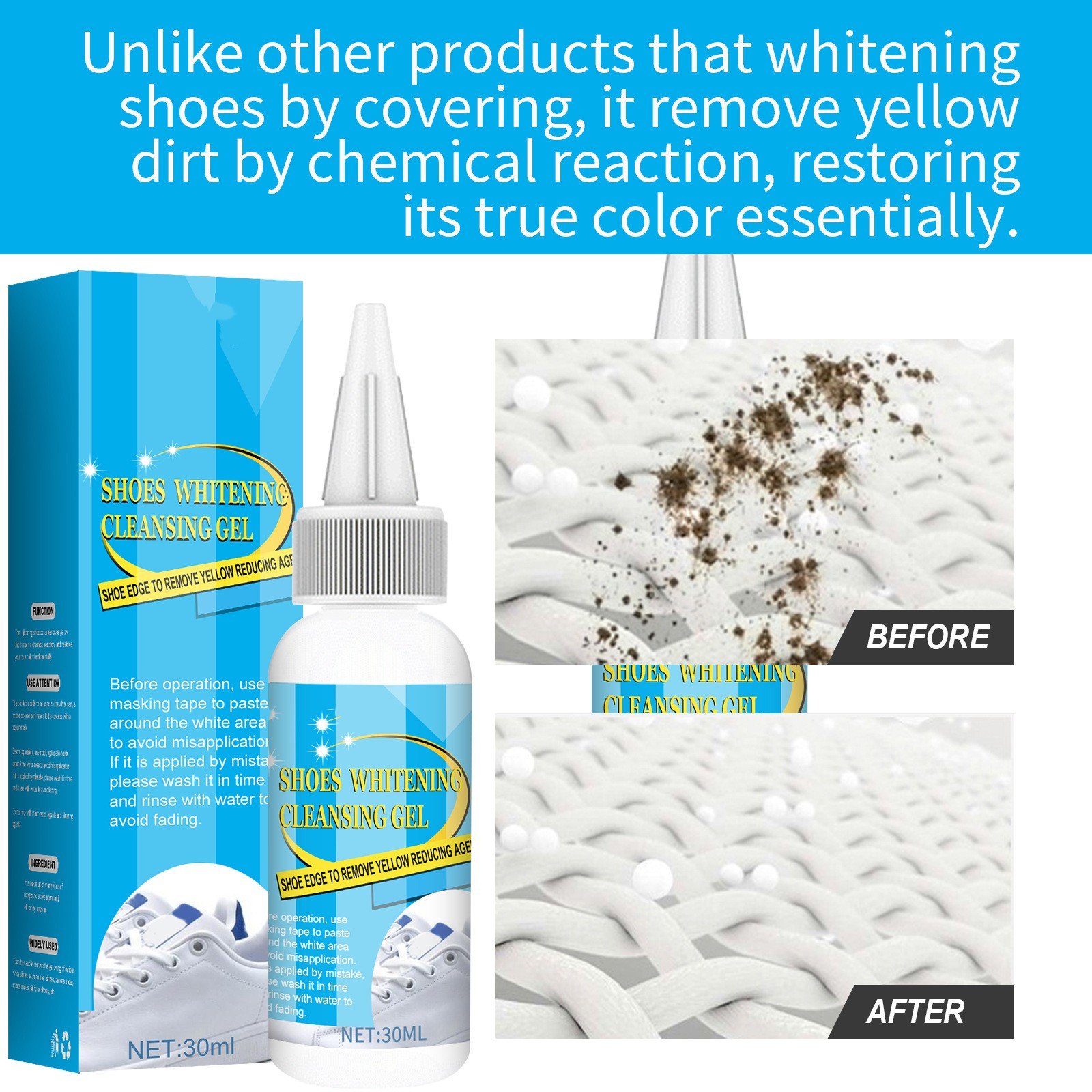 Tiktok Summer Sale🎉Shoe Whitening Cleaning Gel-✨Keep your white sneakers shining