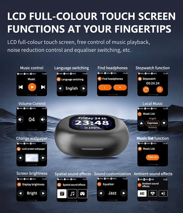 🔥Last Day Promotion 70% OFF🔥True Powerful Bluetooth 5.4 Open Ear Earbuds, IPX5 Waterproof