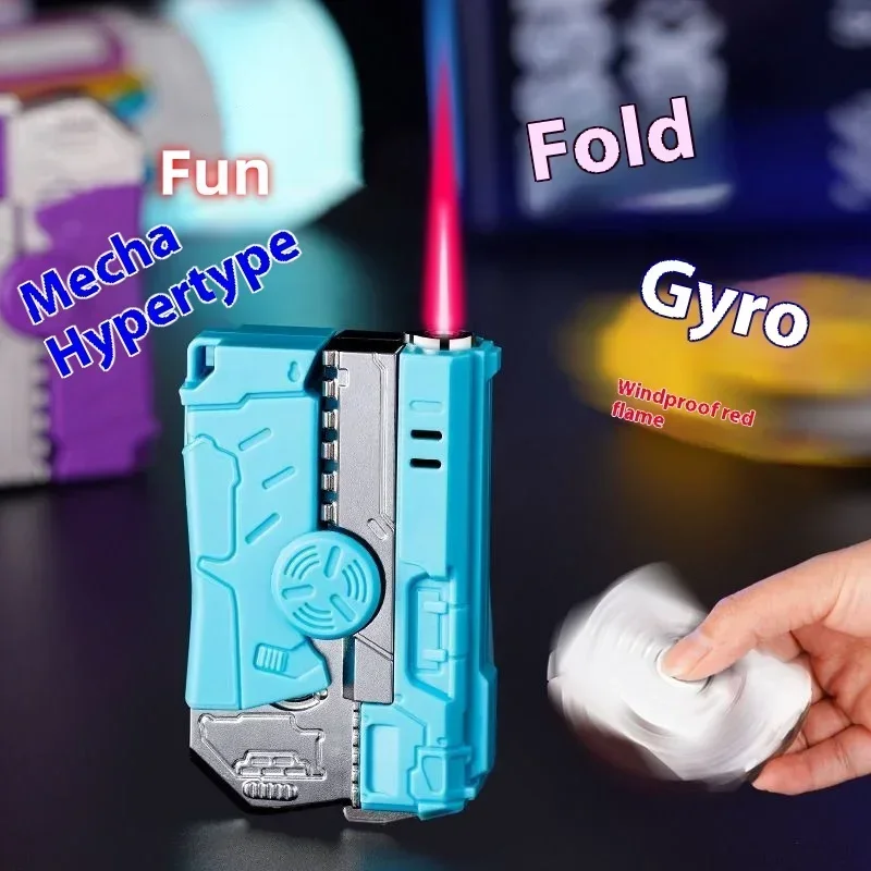 🔥Pistol Fidget Spinner Windproof Lighter,😎Fun Relaxing Lighter