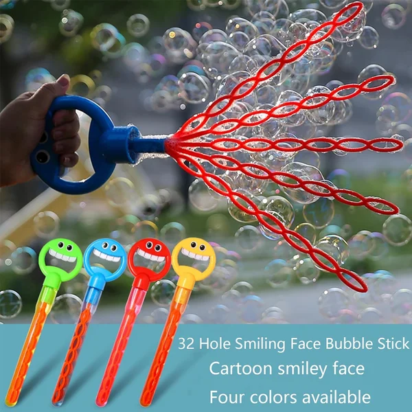 💦SUMMER HOT SALE- 50% OFF😄2024 New 32 Hole Smiling Face Bubble Stick