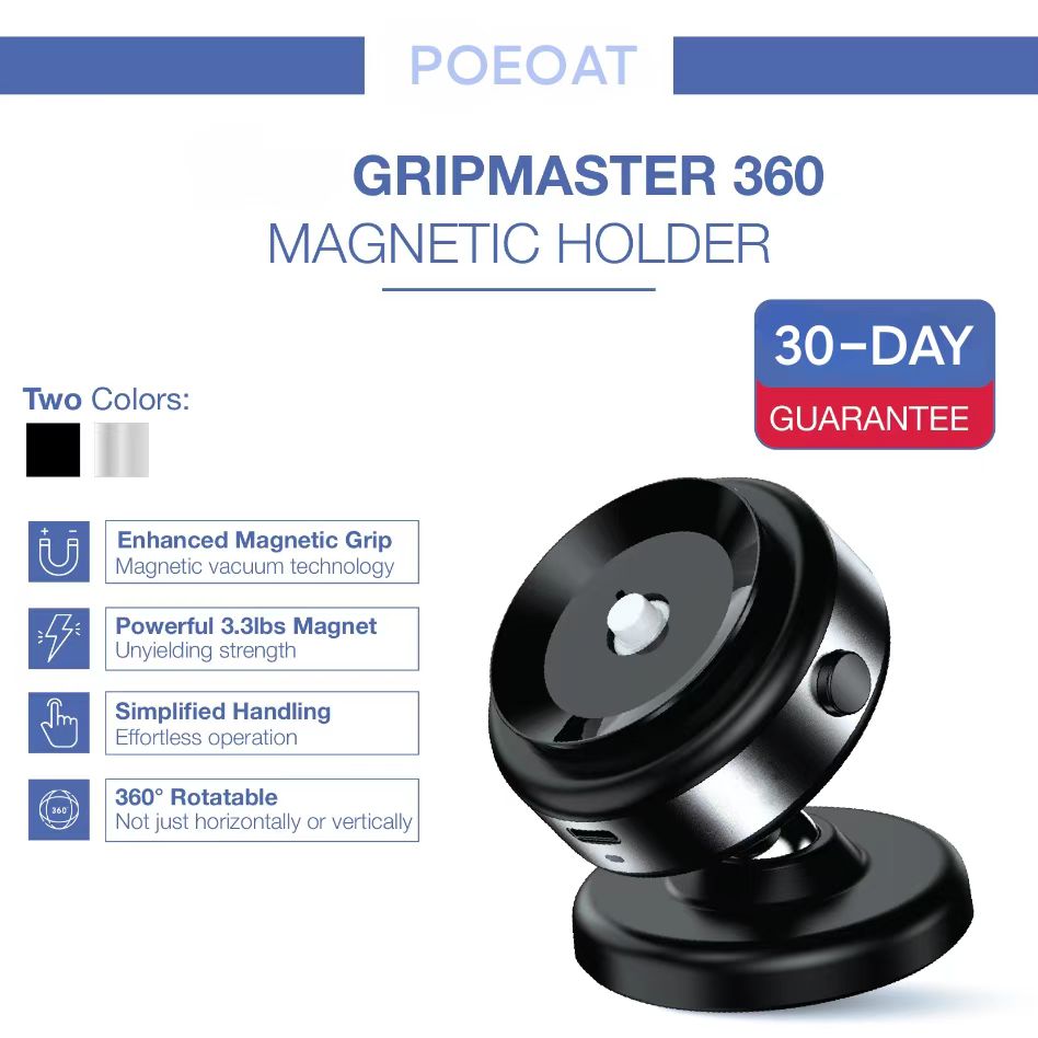 POEOAT® GripMaster Pro 360 Magnetic Holder New 2024