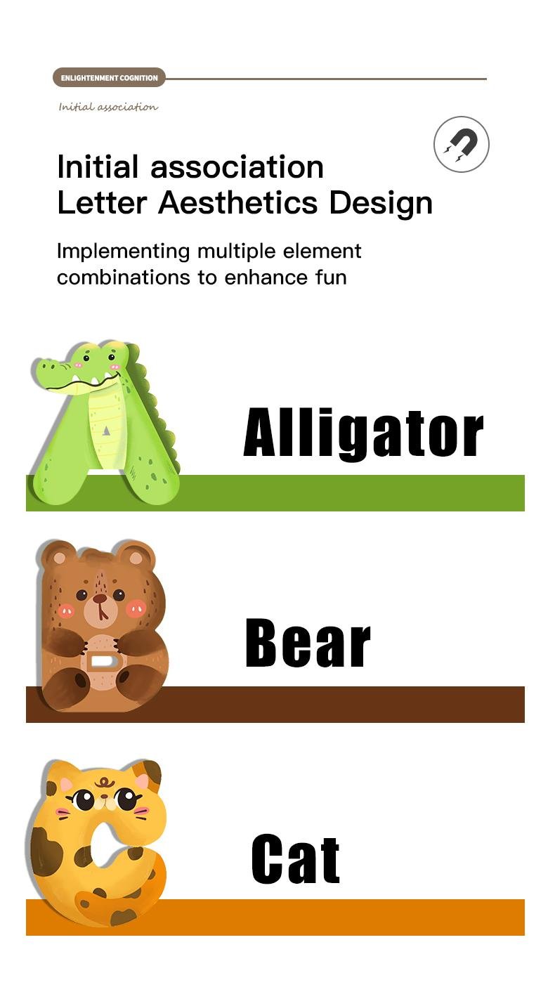 💥LAST DAY SALE 50% OFF💥Magnetic Letters Animals Refrigerator Decoration