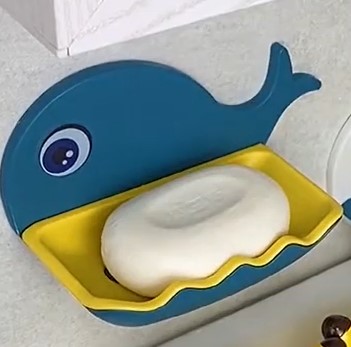 Whale Shape Non-Punched Soap Holder