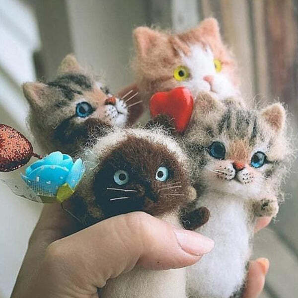 🐱DIY Cat Wool Felt🐱Gift For Cat Lovers