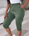 (🎉Last Day Promotion 50% OFF) Side Pockets Drawstring Waist Cropped Cargo Pants - Buy 2 Free Shipping