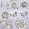 Metal hollowed-out iron flower leaf butterfly silver handcrafted ancient style costume, bridal headwear for girls, ethnic style, lamp decoration1