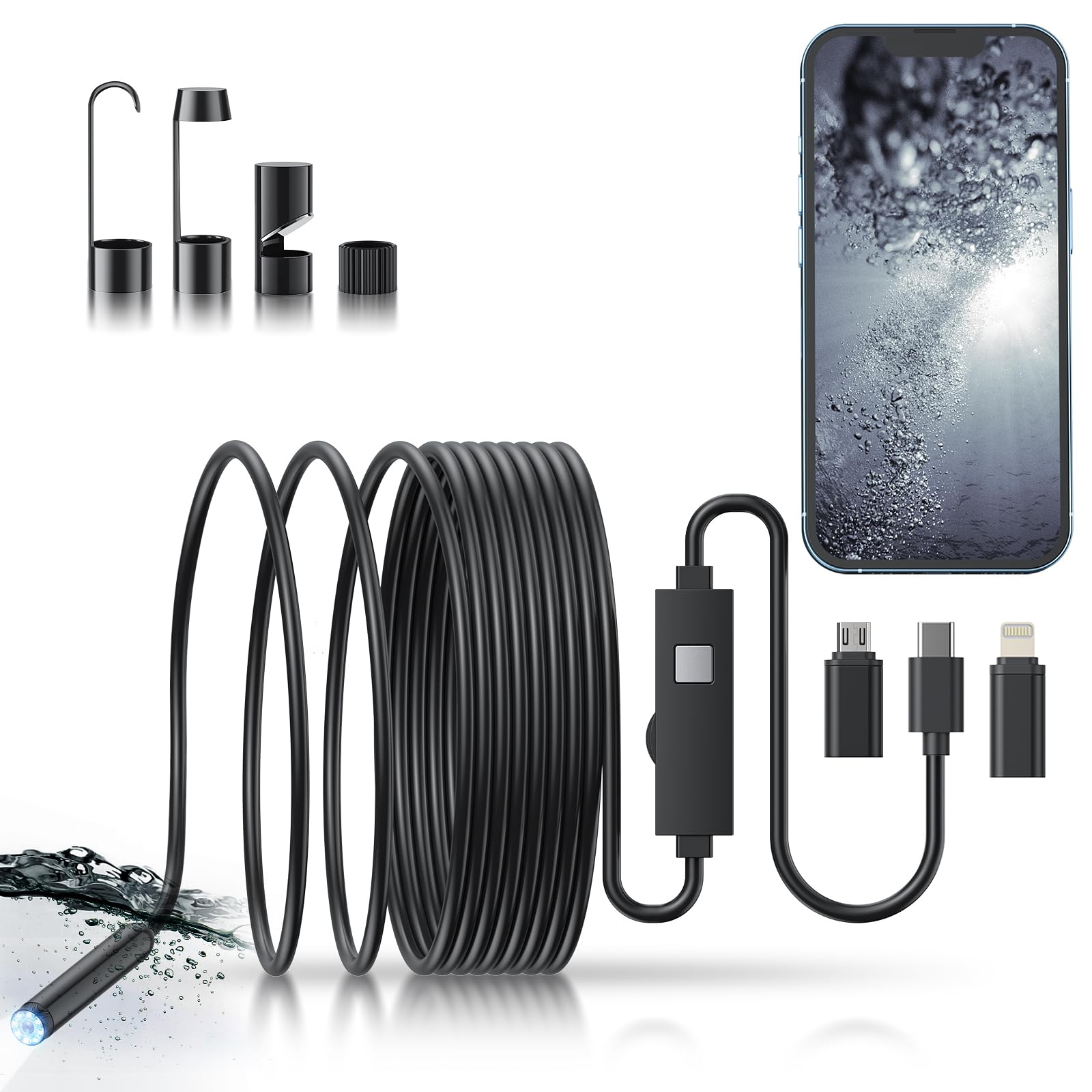 🎁TikTok Last Day Sale - 70% OFF🎉 Plug-and-Play Endoscope Camera –🔎 Compatible with Android & iPhone & ipad for Direct Connection