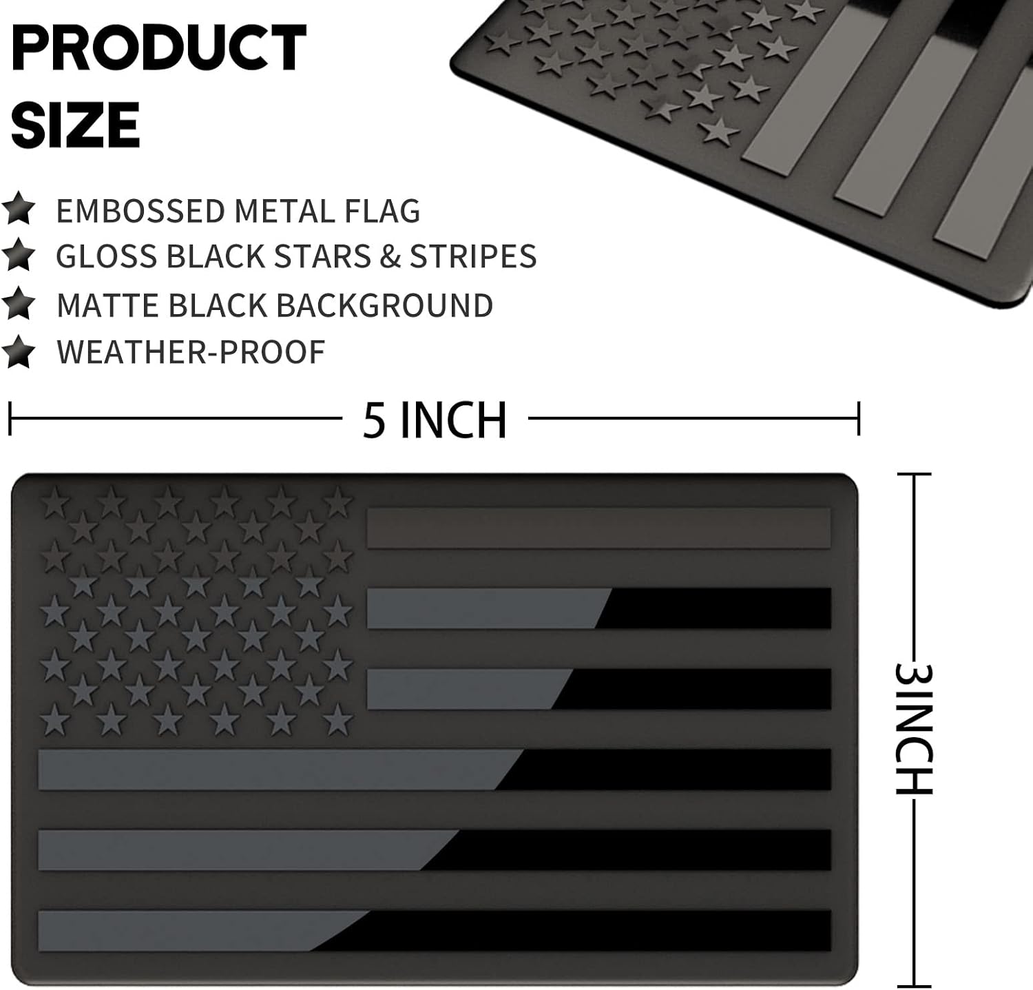 ⏰LAST DAY SALE 50% OFF💥3D Metal Embossed ★Star Flag★