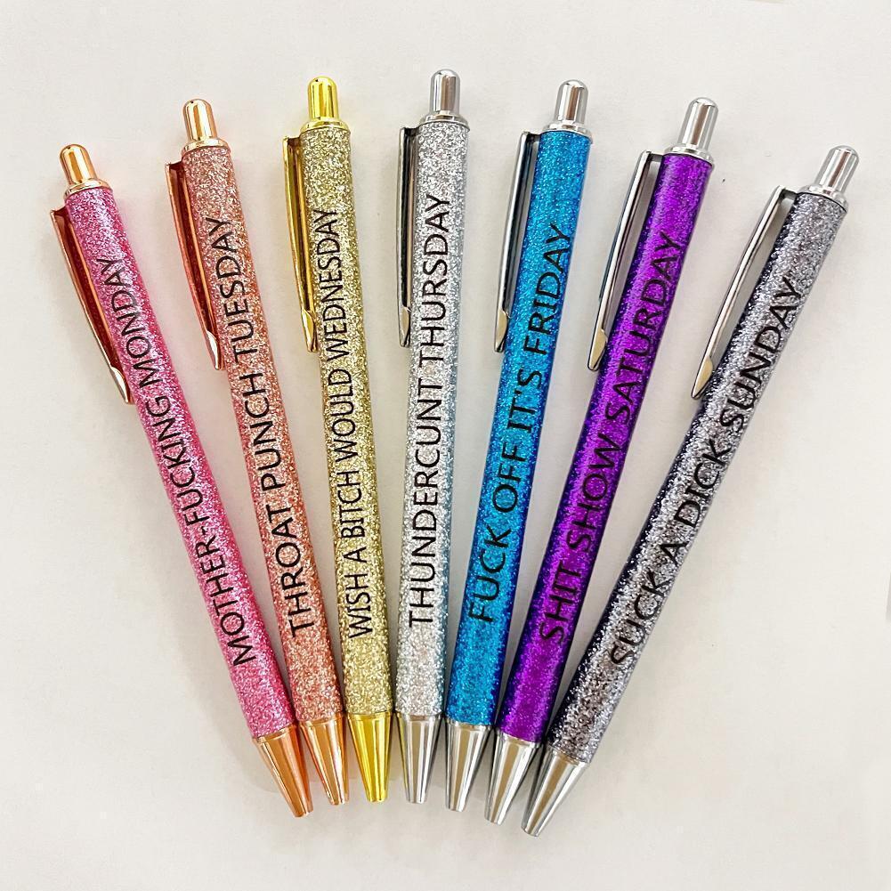 (🔥Black Friday & Cyber Monday Deals - Buy 2 Get 1 Free🔥) 7PCS Daily Funny Pens