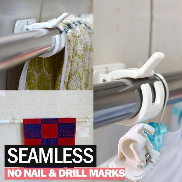 (NEW YEAR PROMOTION - Save 50% OFF) Nail-free Adjustable Rod Bracket Holders